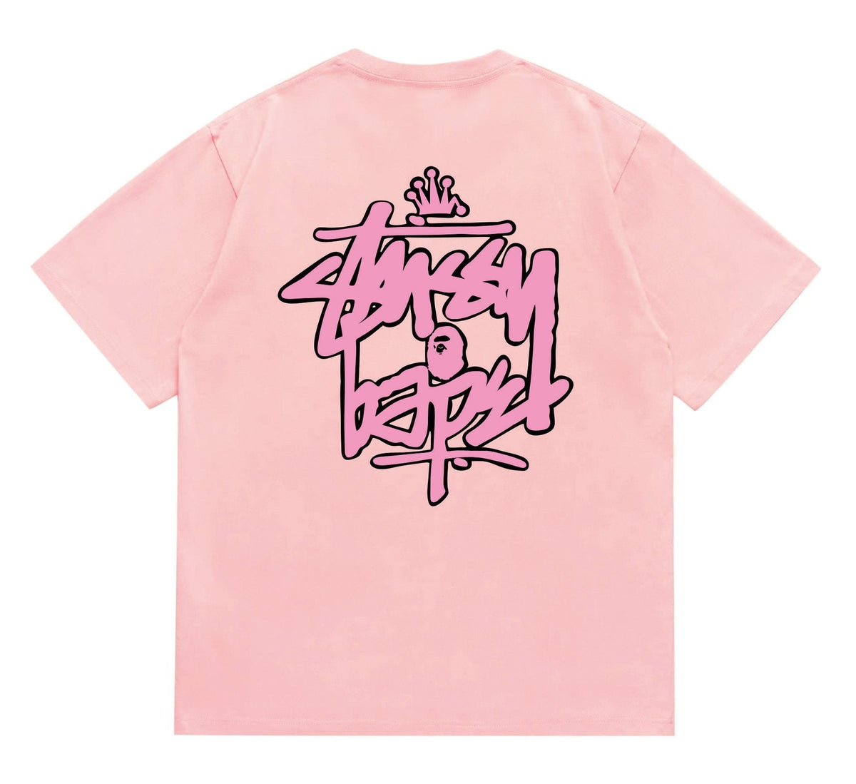 BAPE Crown-Face Graffiti Graphic T-Shirt — back