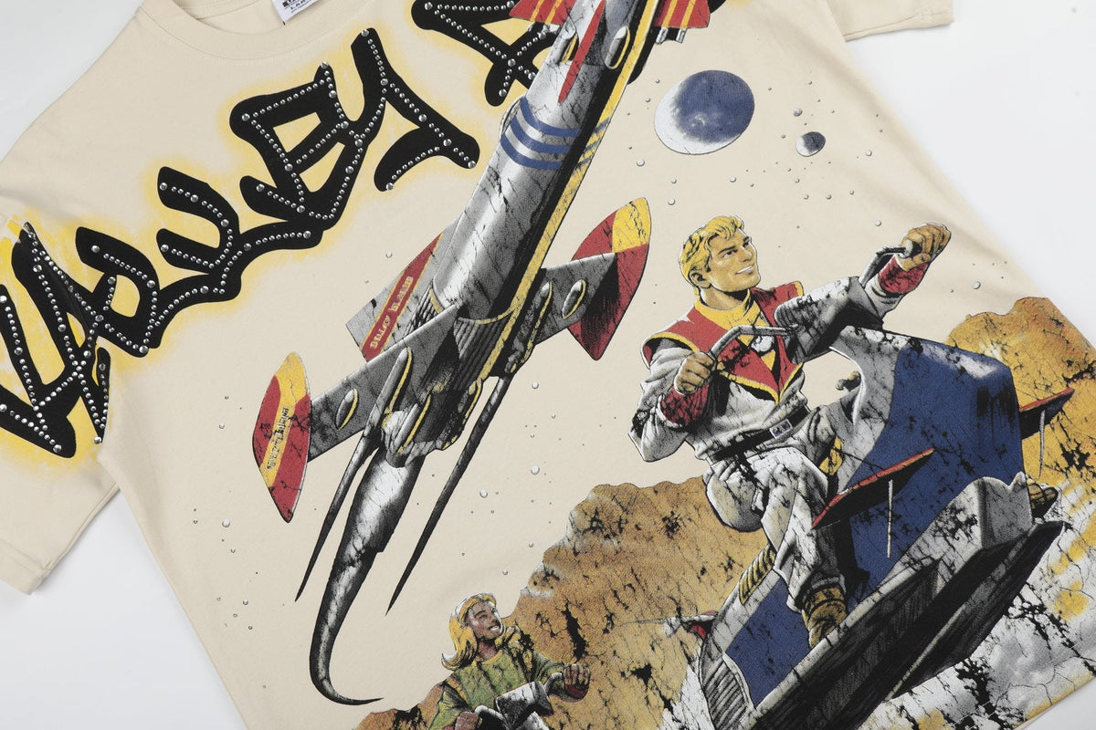 VALE USA Rocket Space Graphic T-Shirt — detail